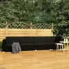 Image de vidaXL Salon de jardin 4 pcs avec coussins résine tressée noir