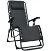 Image de vidaXL Chaise pliable de terrasse Noir Textilène