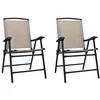 Image de vidaXL Chaises pliantes 2 pièces Texilene Taupe