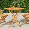 Image de vidaXL Table pliable de jardin 85x85x76 cm Bois de teck solide