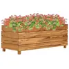 Image de vidaXL Lit surélevé 100x40x38 cm bois de teck recyclé et acier