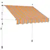 Image de vidaXL Auvent rétractable manuel 100 cm Rayures jaunes et bleues