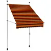 Image de vidaXL Auvent manuel rétractable 100 cm Orange et marron