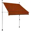 Image de vidaXL Auvent manuel rétractable 150 cm Orange et marron