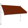 Image de vidaXL Auvent manuel rétractable 250 cm Orange et marron