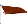 Image de vidaXL Auvent manuel rétractable 350 cm Orange et marron
