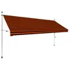 Image de vidaXL Auvent manuel rétractable 400 cm Orange et marron