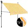 Image de vidaXL Auvent manuel rétractable avec LED 100 cm Blanc et orange
