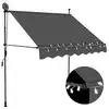 Image de vidaXL Auvent manuel rétractable avec LED 100 cm Anthracite