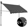 Image de vidaXL Auvent manuel rétractable avec LED 250 cm Anthracite