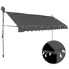 Image de vidaXL Auvent manuel rétractable avec LED 350 cm Anthracite