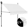 Image de vidaXL Auvent manuel rétractable avec LED 150 cm Crème
