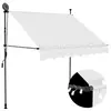 Image de vidaXL Auvent manuel rétractable avec LED 200 cm Crème