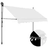 Image de vidaXL Auvent manuel rétractable avec LED 250 cm Crème