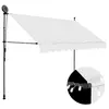 Image de vidaXL Auvent manuel rétractable avec LED 250 cm Crème
