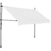 Image de vidaXL Luifel handmatig uitschuifbaar met LED 300 cm crèmekleurig