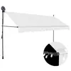 Image de vidaXL Auvent manuel rétractable avec LED 350 cm Crème