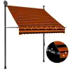 Image de vidaXL Auvent manuel rétractable avec LED 150 cm Orange et marron