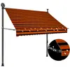 Image de vidaXL Auvent manuel rétractable avec LED 200 cm Orange et marron