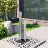 Image de vidaXL Fontaine de jardin Argenté 48x34x88 cm Acier inoxydable