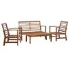 Image de vidaXL Mobilier de Jardin 4 pcs Mobilier de Terrasse Mobilier de Patio Mobilier d'Extérieur Mobilier de Balcon Bois d'Acacia Solide