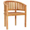 Image de vidaXL Chaise en forme de banane Bois de teck solide