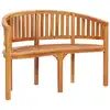 Image de vidaXL Banc de jardin en forme de banane 120 cm Teck solide