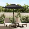 Image de vidaXL Parasol d'extérieur avec mât en aluminium 270 cm noir