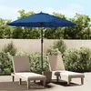 Image de vidaXL Parasol d'extérieur avec mât en aluminium 500 cm bleu azuré