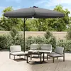 Image de vidaXL Parasol d'extérieur avec poteau en acier 300 cm Anthracite