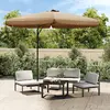 Image de vidaXL Parasol de jardin avec mât en acier 300 cm Taupe