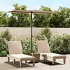 Image de vidaXL Parasol de jardin avec mât en aluminium 180x110 cm taupe