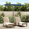 Image de vidaXL Parasol de jardin avec mât en aluminium 180x110 cm Bleu azuré