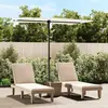 Image de vidaXL Parasol de jardin avec mât en aluminium 2x1,5 m Blanc sable