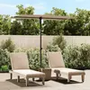 Image de vidaXL Parasol de jardin avec mât en aluminium 2x1,5 m Taupe