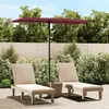 Image de vidaXL Parasol de jardin et mât en aluminium 2x1,5 m rouge bordeaux