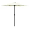 Image de vidaXL Parasol de jardin et mât en aluminium 270x246 cm Blanc sable