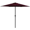 Image de vidaXL Parasol met aluminium paal 270x246 cm bordeauxrood