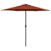 Image de vidaXL Parasol de jardin et mât en aluminium 270x246 cm Terre cuite