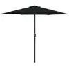 Image de vidaXL Parasol de jardin et mât en aluminium 270x246 cm Noir