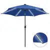 Image de vidaXL Parasol de jardin et lumières LED mât en aluminium bleu azuré