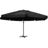 Image de Parasol avec mât en aluminium Noir 500 cm, Groß