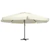 Image de vidaXL Parasol de jardin avec mât en aluminium 600 cm Blanc sable