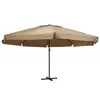 Image de vidaXL Parasol de jardin avec mât en aluminium 600 cm taupe