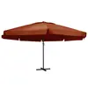 Image de vidaXL Parasol de jardin avec mât en aluminium 600 cm terre cuite
