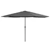 Image de vidaXL Parasol de jardin avec mât en métal 390 cm anthracite