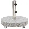 Image de vidaXL Socle de parasol Granite 30 kg Rond Gris