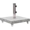 Image de vidaXL Socle de parasol Granite 30 kg Carré Gris