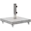Image de vidaXL Socle de parasol Granite 30 kg Carré Gris