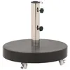 Image de vidaXL Socle de parasol Granite 30 kg Rond Noir